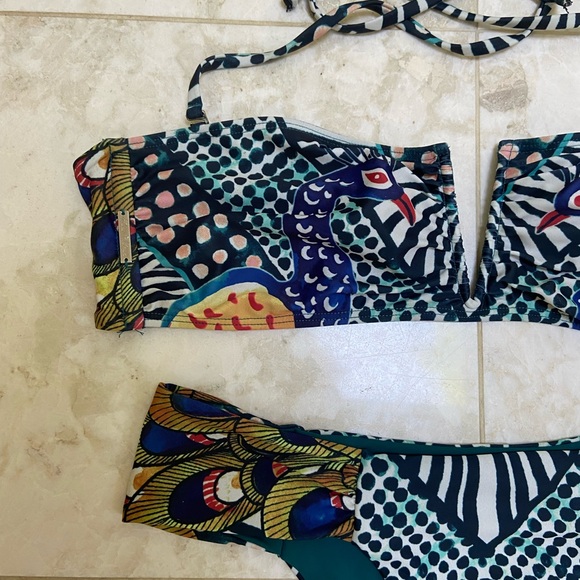 Mara Hoffman Green Peacock Bikini - Picture 4 of 9